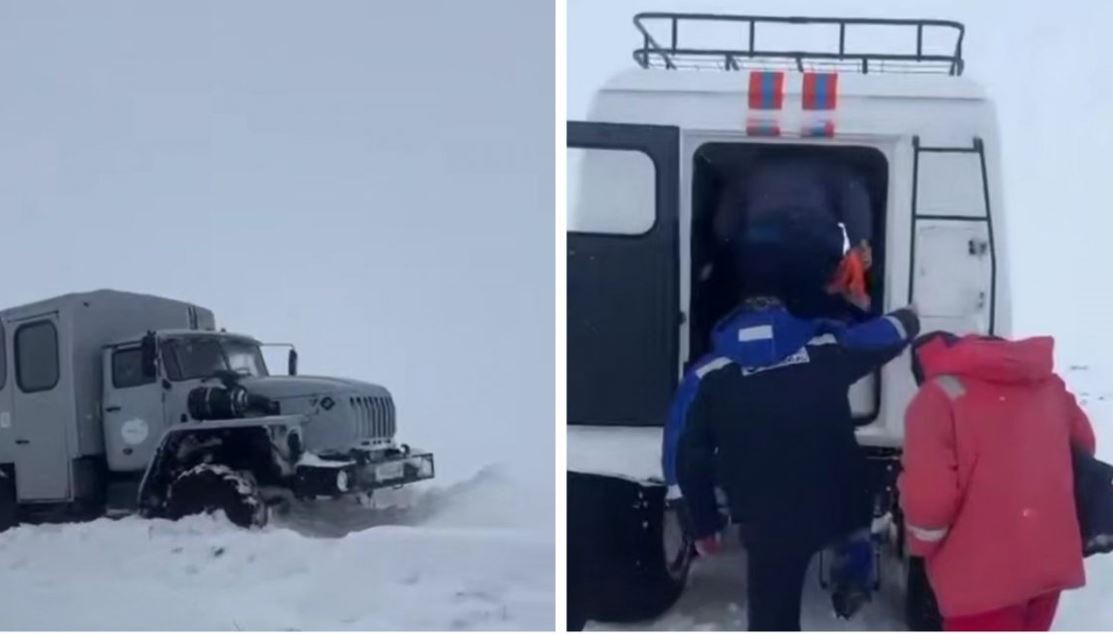 Қар құрсауында қалған мұнайшылар құтқарылды