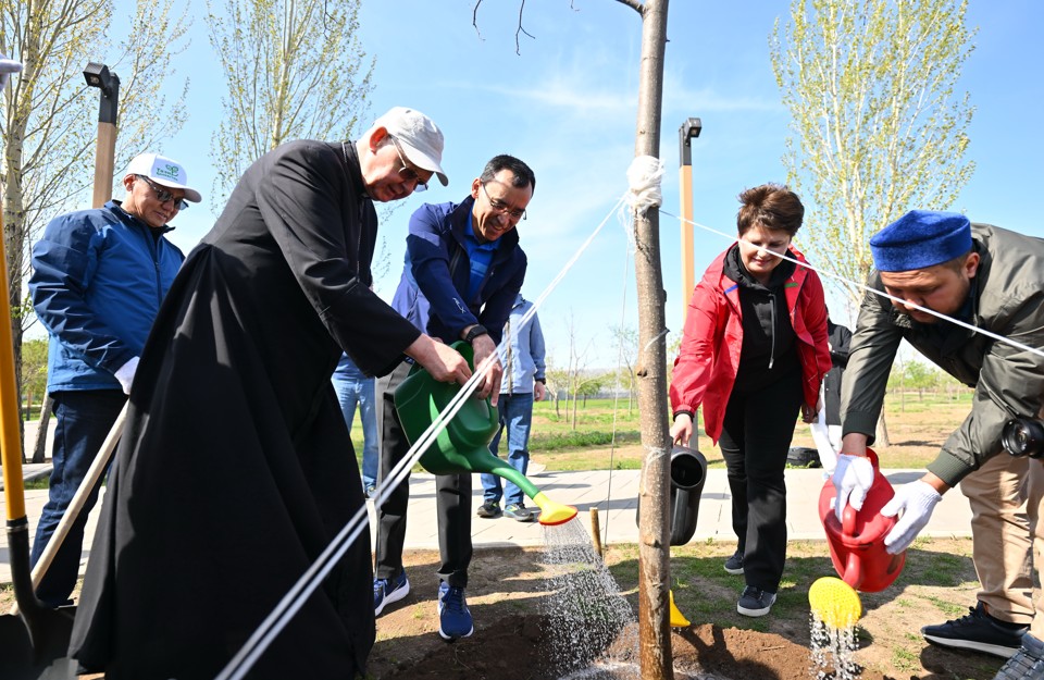 Бейбітшілік және келісім саябағында ағаш егілді