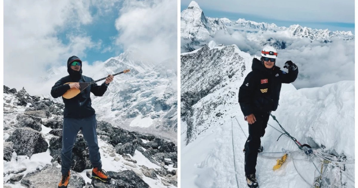 Әлібек Қайырбек Эверест етегінде қазақ күйін күмбірлетті