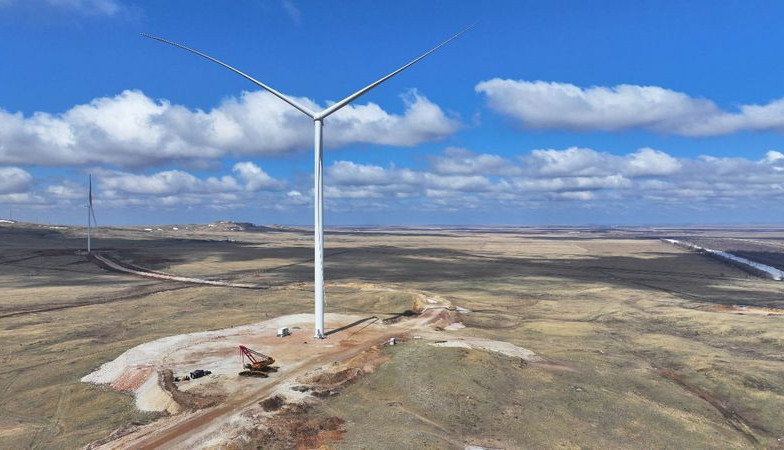 Осакаров ауданында жел электр станциясы салынып жатыр
