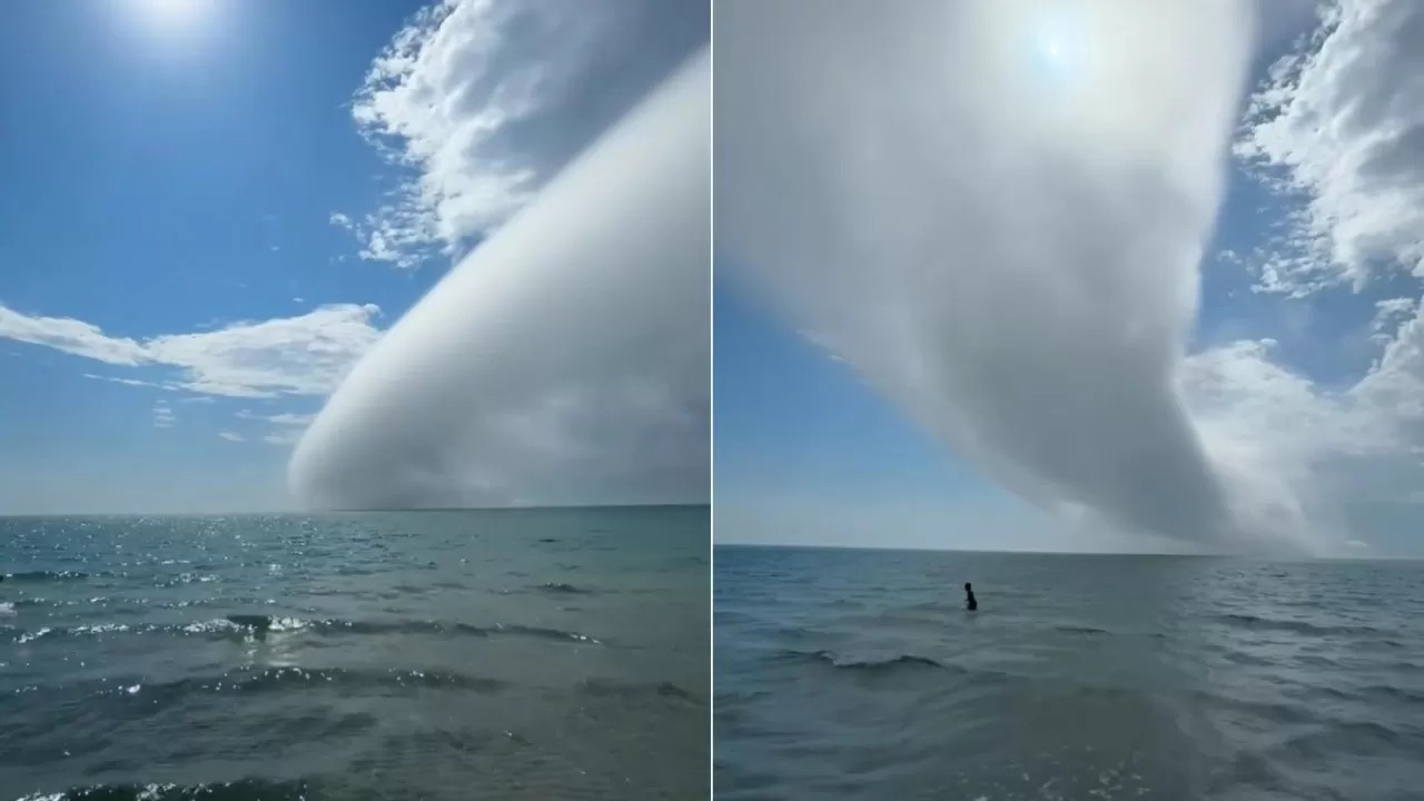 Ақтау тұрғындары аспандағы таңғажайып көріністің куәсі болды