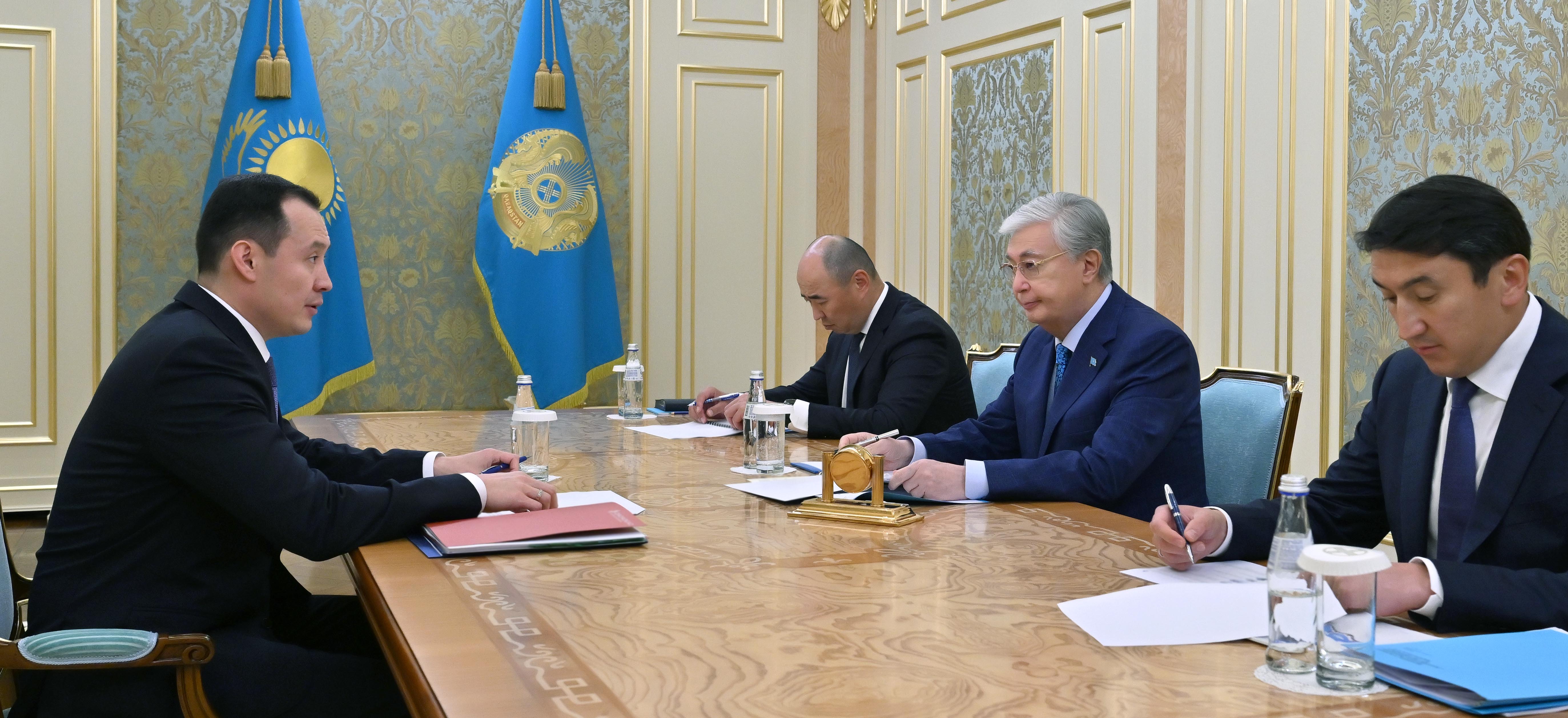 Мемлекет басшысы «QazaqGaz» ҰК» АҚ басқарма төрағасын қабылдады