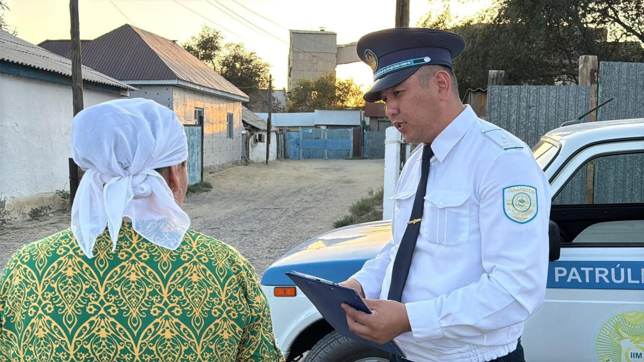 Қызылордада учаскелік полиция инспекторлары 16 мыңнан астам үйді аралады