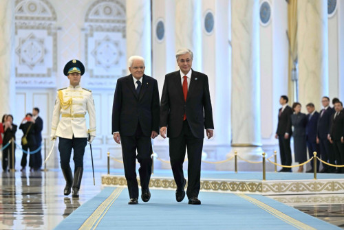 Ақордада Италия Президентін қарсы алу рәсімі өтті