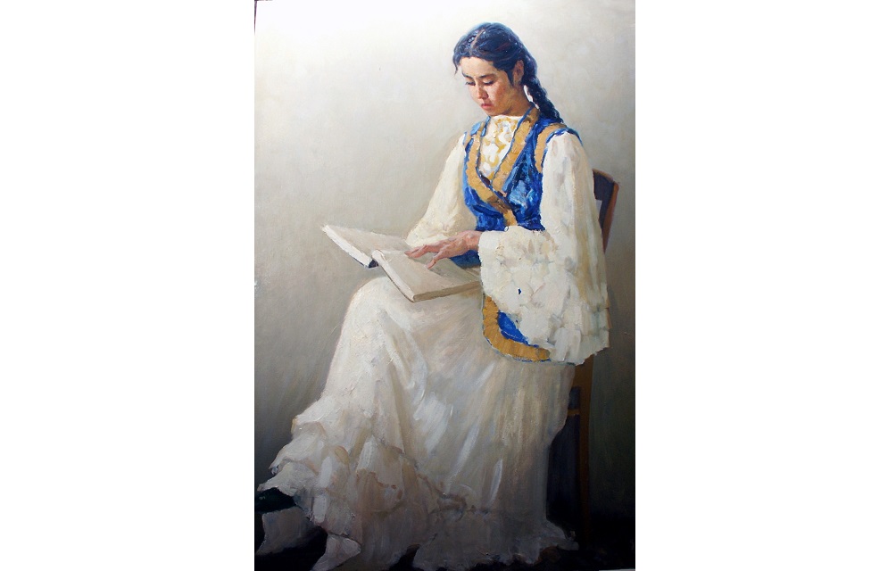 Кітап ұстаған қыз