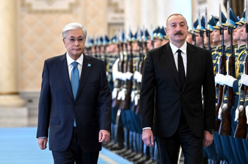 Қ.Тоқаев Әзербайжан Президентін Ақордада қарсы алды