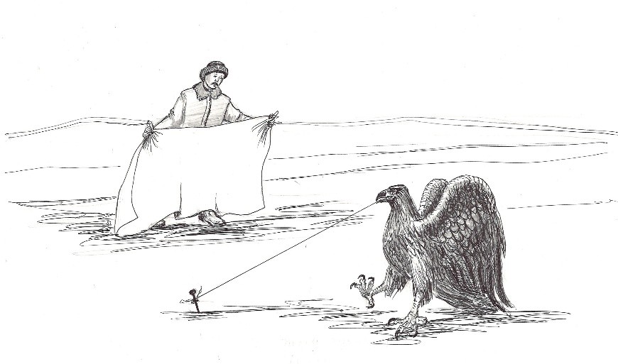 Жұтпа тұзақпен бүркіт ұстау