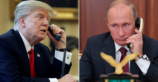 Путин мен Трамп телефон арқылы сөйлесті: Ресей уақытша бітім жариялауға дайын